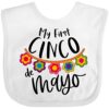 Inktastic My First Cinco De Mayo- Flowers Baby Bib White 3ed5a