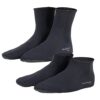 NeoSport 2mm Neoprene Snorkel Low-top Socks, Black - Size 4