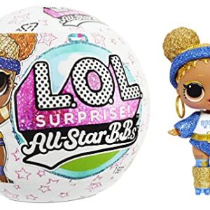 LOL Surprise All-Star Sports Series 4 Summer Games Sparkly Collectible Doll with 8 Surprises, Accessories, Gift for Kids, Toys for Girls and Boys Ages 4 5 6 7+ Years Old, (Styles May Vary)