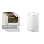 Filtrete 18x24x1, Air Filter, MPR 300, Clean Living Basic Dust, 6-Pack & Filtrete Small/Medium Air Purifier