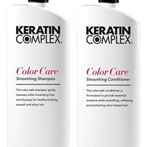 Keratin Complex Smoothing Therapy Color Care Shampoo and Conditioner Liter Duo, 33.8 Fl Oz (Pack of 2)