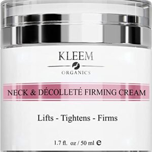 Neck Firming Cream with Peptides & Retinol - Anti Aging Skin Tightening Cream to Reduce Wrinkles, Neck Lines, Age Spots & Sagging Skin - Natural Firming Neck Cream for Smooth & Youthful Skin - 1.7 oz
