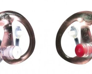 SureFire EP3 Sonic Defenders filtered Earplugs, double flanged design, reusable, Clear, Large