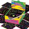 ZMLM Rainbow Scratch Mini Art Notes - 125 Magic Scratch Note Pads Cards Sheets for Kids Black Scratch Arts Crafts DIY Party Favor Supplies Kit Birthday Game Toy Gifts Box for Girls Boys Halloween