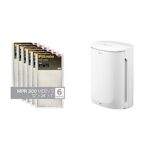 Filtrete 12x24x1, Air Filter, MPR 300, Clean Living Basic Dust, 6-Pack & Filtrete Small/Medium Air Purifier