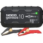 NOCO GENIUS10UK, 10A Fully-Automatic Smart Charger, 6V and 12V Portable Heavy-Duty Car Battery Charger, Battery Maintainer, Trickle Charger and Battery Desulfator with Temperature Compensation
