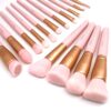 zoreya 8 Piece Makeup Brush Set Fan Mineral Foundation Eye Shadow Brow Lip Brush Makeup Brush Set 8PCS