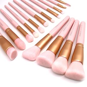zoreya 8 Piece Makeup Brush Set Fan Mineral Foundation Eye Shadow Brow Lip Brush Makeup Brush Set 8PCS