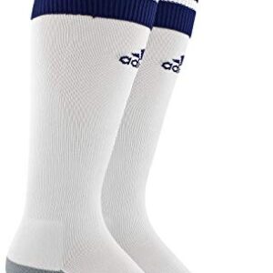 adidas Unisex Copa Zone Cushion II Soccer Sock (1-Pair), White/New Navy, 13C-4Y