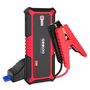 GOOLOO Portable Lithium Jump Starter 2000A Peak Car Starter, SuperSafe 12V Car Battery Booster Pack, USB Powerbank Charger, and Jump Leads for up to 9.0 L Petrol and 7.0 L Diesel Engines