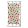 Fruits Fitted Crib Sheet,Spring Daisy Blooms Fresh Strawberry Polka Dots Cheerful Life Baby Cartoon Art Microfiber Silky Soft Toddler Mattress Sheet Fitted,28"x 52"x 8'',Baby Sheet for Boys Girls