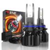 KATUR 9012 Headlight Bulb, 80W 16000LM 6000K Cool White 400% Brightness Super Bright 360 Degree Adjustable Beam Angle HIR2 9012 Car Headlight Bulb Conversion Kit IP65 Waterproof, Pack of 2