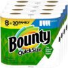 Bounty Quick Size Paper Towels, White, 4 Packs Of 2 Family Rolls = 8 Family Rolls