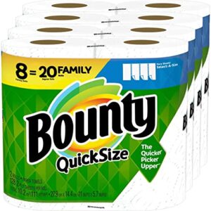 Bounty Quick Size Paper Towels, White, 4 Packs Of 2 Family Rolls = 8 Family Rolls