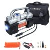 GSPSCN Portable Digital Car Tyre Inflator with Gauge 150Psi Auto Shut-Off, Heavy Duty Double Cylinders 12V Air Compressor Pump with LED Light for Auto,Truck,Car,Bicycles and Other Inflatables