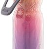 O2COOL Mist 'N Sip Misting Water Bottle 2-in-1 Mist And Sip Function With No Leak Pull Top Spout (Raspberry Ombre)