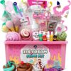 Original Stationery Fluffy Slime Kit for Girls Everything in One Box to Make Ice Cream Slimes, Make Fluffy, Butter, Cloud & Foam Slimes!