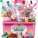 Original Stationery Fluffy Slime Kit for Girls Everything in One Box to Make Ice Cream Slimes, Make Fluffy, Butter, Cloud & Foam Slimes!