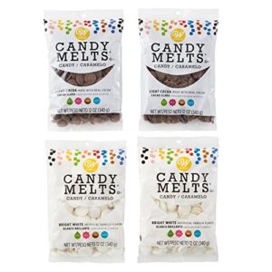 Wilton Light Cocoa and Bright White Candy Melts Candy Set, Vanilla & Chocolate Candy Melts