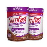 SlimFast Advanced Nutrition High Protein Meal Replacement Smoothie Mix, Creamy Chocolate, Protein Powder, 20g of Protein, 12 Servings (Pack of 2)